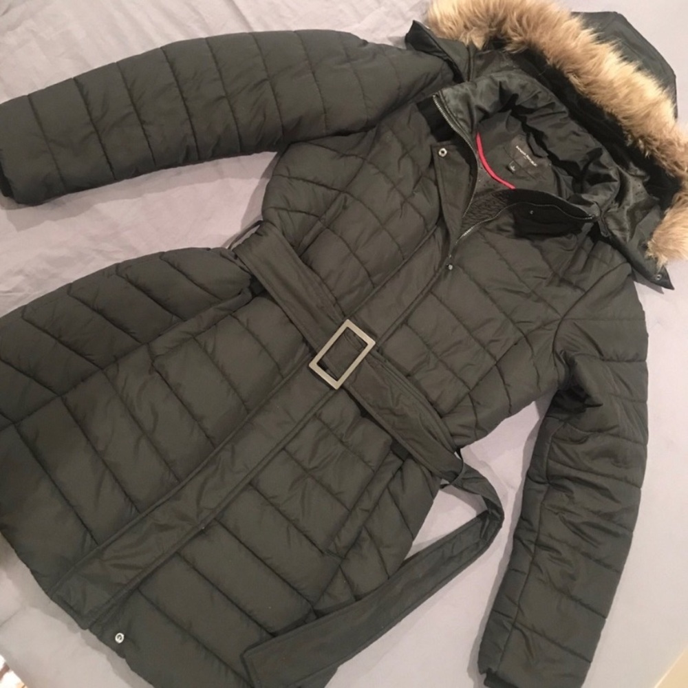 Banana Republic Puffer Coat w/ Fur Hood - Picture 2 of 8